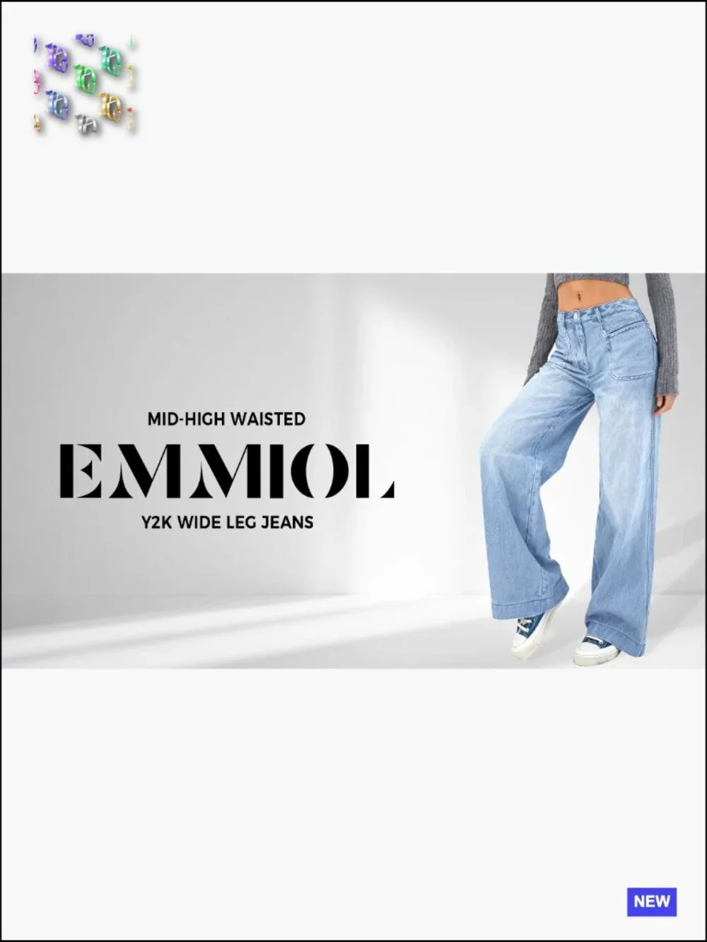 Baggy Jeans Mid-Low Waist Boyfriend Streetwear Wide Leg Denim Pants Y2K - Picture 7 of 7